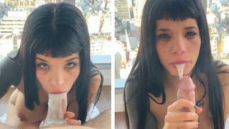 あなたの大きなMilkyコックを吸う!巨乳のCute小柄なティーンは、たくさんのミルクでそれを吸うのが大好きです!