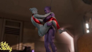 Animação de amor alienígena em loop
