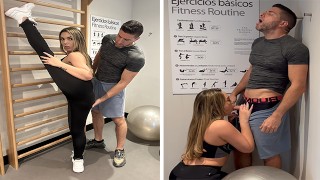 Lucky gym personal trainer mag Mimi Boliviana hard neuken