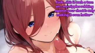Miku Nakano zuigt je droog met een titjob (de quintessential quintuplets)