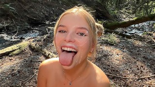 Cumslut Hiking The Canadian Wilderness Leads To Massive Facial - Cumshot - AlexAndAva - 4K