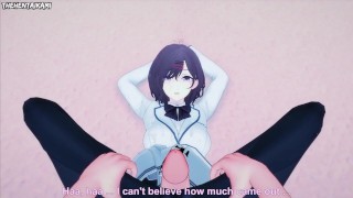 Madoka Oze from Fire Gives You A Footjob Hentai POV