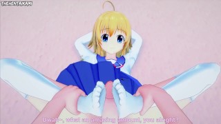 Sekine from Angel Beats Gives You A Footjob Hentai POV