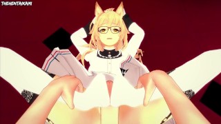 Nearl from Arknights Gives You A Footjob Hentai POV