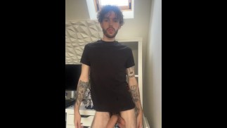 British Twink swings huge cock