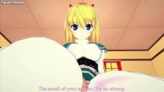 Lilith Bristol из Absolute Duo дает вам хентай футджоб от первого лица
