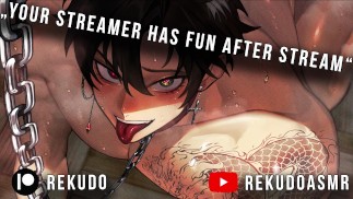 Il tuo streamer si diverte dopo lo streaming || Gemiti maschili, piagnistei, mastrubazione ASMR