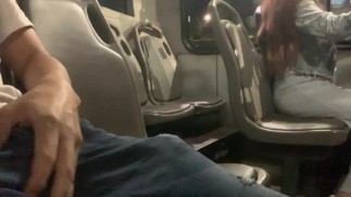 Public flash dick on bus and unknown girl wants to touch