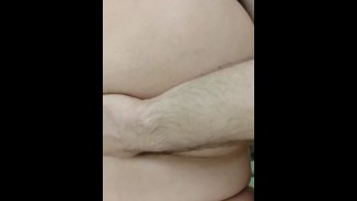 Doggy pose in pussy and ass hole in cum