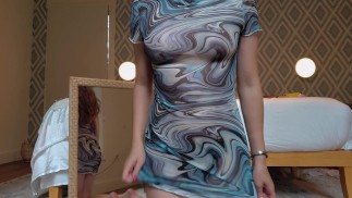 Примерка прозрачного платья, которое заставит тебя кончить - Sableheart - 4k Porn