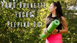 Outdoor Yoga PAWG Girl Made Me Fuck Her For Peeping