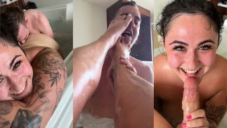 Pareja Real Jacuzzi Sexo: Juego de aliento, comer culo, Foot Worship, comer semen!