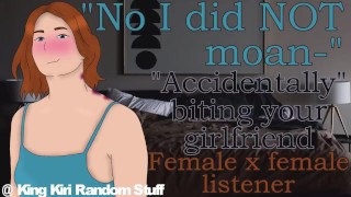 "Przypadkowo" gryząc swoją dziewczynę [jęki / gryzienie / znakowanie / F4F / Lesbian ASMR rp]
