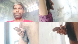 Rajesh Playboy 993 pissen und abspritzen im Badezimmer. Pissen pinkeln masturbierender Schwanz abspritzen