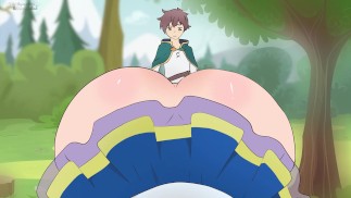 Aqua usava uma saia muito curta para seduzir Kazuma/Hentai/Cartoon/Parody/God&apos;s Blessing On