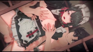 【Zenless Zone Zero Эллен Джо #02】групповуха 3D Хентай Анимация.(Дрочит,ручная работа,минет,секс)