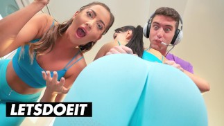 StepSis Lady Gang Follada Anal con Virgin Hermanastro Gamer - HORNY HOSTEL