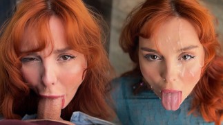 Хочешь я сниму с тебя штаны и ты кончишь рыжей шлюхе в рот? Eva Soda