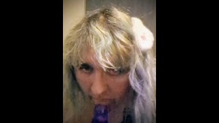 Trans Pet Gives a Sloppy Deepthroat To Dragon Cock