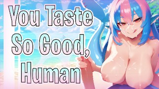 [F4M]ビンボザメの女の子は水中のCageからあなたを救い、あなたに「口からコックへ」を与えます[スケベなASMR]