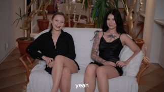 Hermanastras llegaron al trío FFM casting / Sonya Snake y Zlata Bong