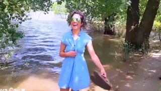 Używanie jego nasienia jako kremu przeciwsłonecznego - Seks przygoda na świeżym powietrzu na przypadkowej publicznej plaży w Niemczech ZWIASTUN