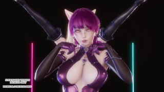 [MMD] Red Velvet - Монстр Ари Эвелинн Сексуальный Kpop Dance League of Legends Хентай без цензуры 4K 60FPS