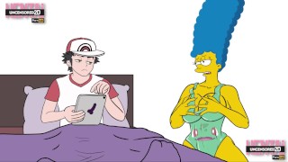 Ditto Fucking like MARGE SIMPSON of THE SIMPSONS with Pokemon cosplay Hentai parody Big ass boobs