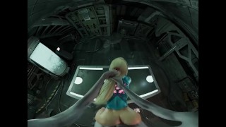 Fodendo e puxando o cabelo de Samus