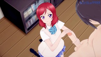 Маки Нисикино и я занимаемся интенсивным сексом в спальне. - Love Live! Хентай Проект Школьный Идол