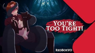 Aventureiro tropeça em um gorgon no calor (bondage/reprodução)