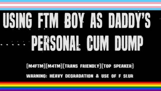 DADDY'S BACK - Papá usa a un chico trans FTM dispuesto como un volcado de semen personal