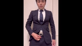 サンプル イケメンリーマン君のオナニー😄