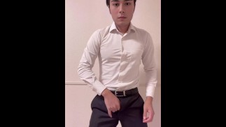 サンプル　イケメンリーマン君による潮吹きオナニー