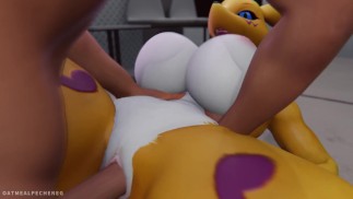 Sexy Digimon MILF Renamon pris sur cam dans la lessive