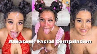 Amateur facial compilatie (POV facials met enorme cumshots)