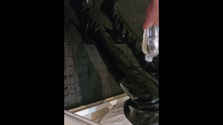 Shower oiled boots job