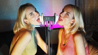 ASMR Erstaunliches doppeltes Ohrlecken von Elsa