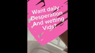 Pee Desperation: Rushing and Barely Made it