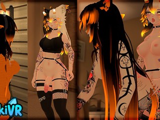 Sexy Catgirl Obtiene SORPRESA FUTA CREAMPIE Mientras Truco o Trato (ft. FelicityVR)