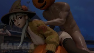 Lexa genieten van wat pompoenen Fortnite-animatie