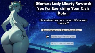 Giantess Lady Liberty vás odměňuje za plnění vašich občanských povinností🗽🩵