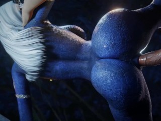 Em Uma Bela Floresta Atmosférica, o Cavaleiro Fode a Garota Draenei com Força