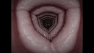 Shrunken inside giantess futa's sex toy VR POV