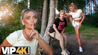 MOMMY4K. La cougar russa Malusha ha trovato un tizio con un cazzo enorme nel parco e lo ha scopato in 5 minuti