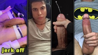 Punheta de pau grande sem cortes com gozada / Compilação 4 vídeos - CRISFABIO