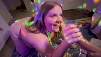 BBW party dziwka POV kurwa