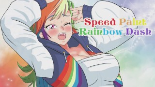 Speed Paint - Regenboog Dash