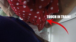 Touched his Cock in Public Train to see his Reaction and he Liked!