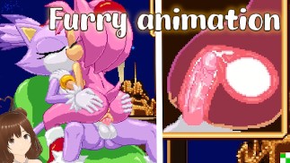 Amy y Blaze de Sonic se follan hasta que le llenan el útero (Animación Furry) - Jazziuu